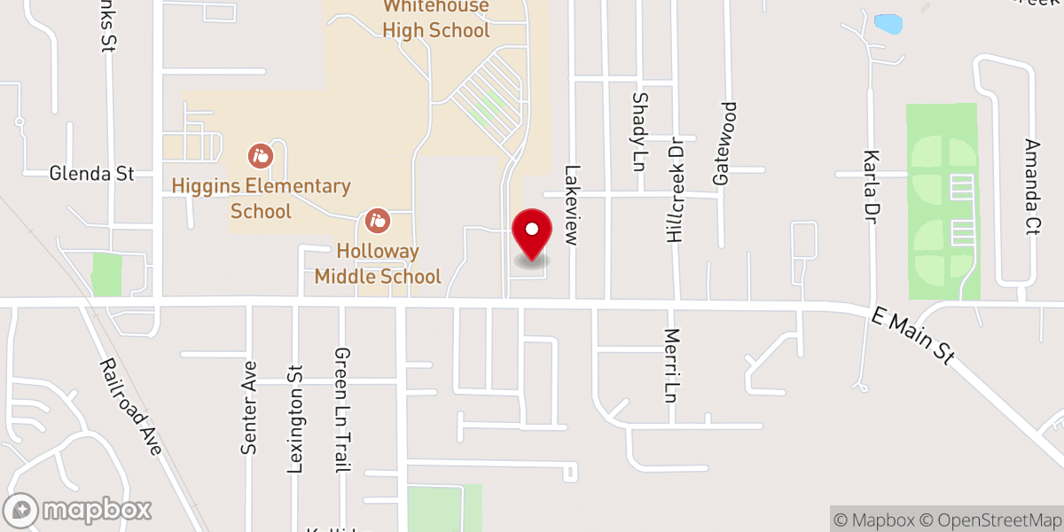 Map showing location of Prince of Peace Catholic Church