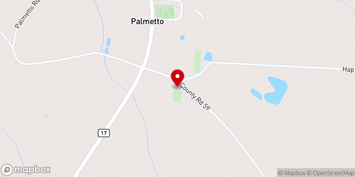 Map showing location of Unity Grove Methodist Church