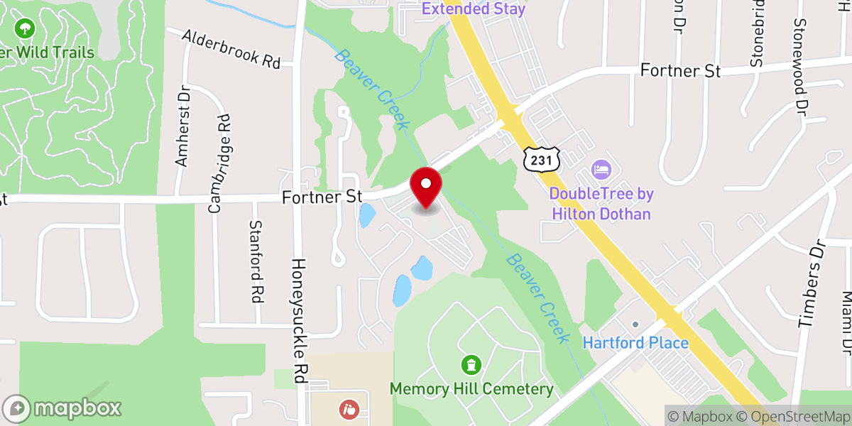Map showing location of Family Harvest Worship Center
