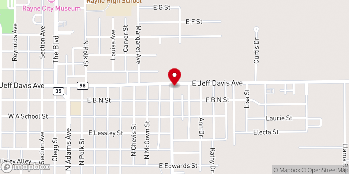 Map showing location of Word Ministries Rayne