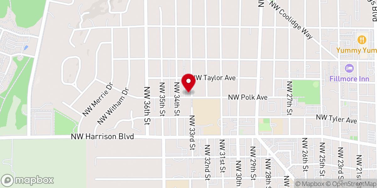 Map showing location of Friends Meeting House (Quakers)
