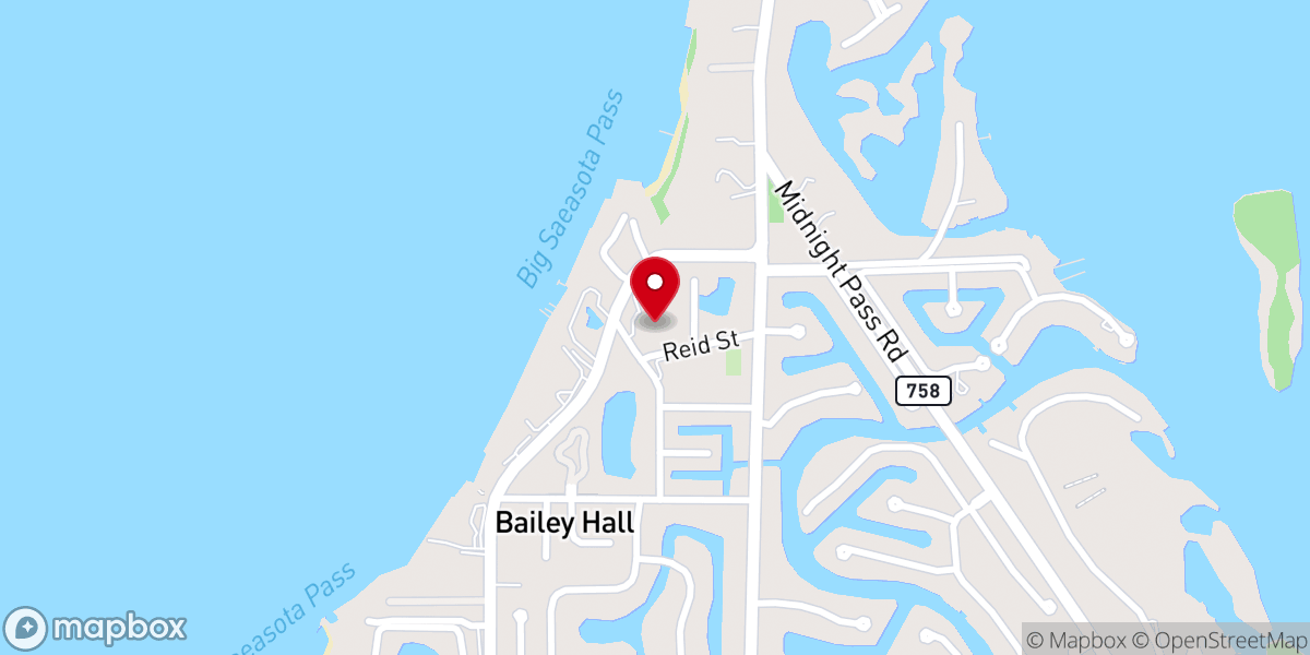 Map showing location of Siesta Key Chapel