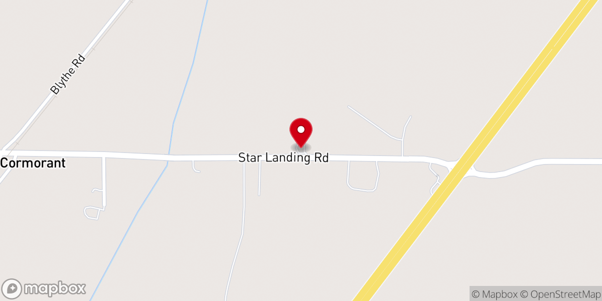 Map showing location of Lake Cormorant MB Church