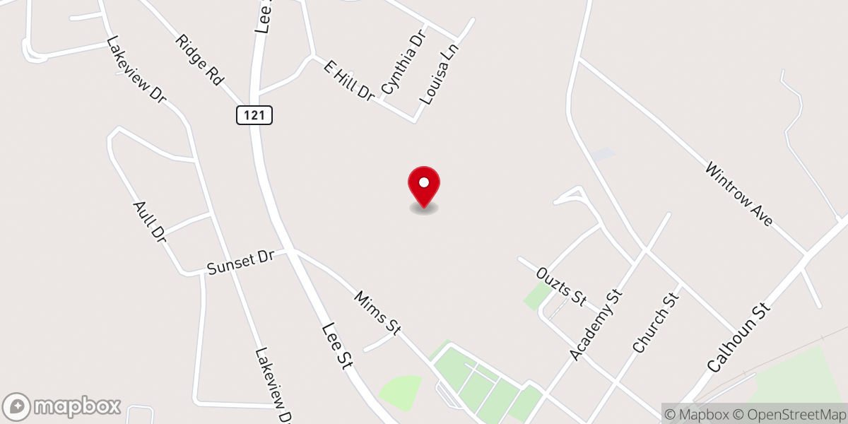 Map showing location of Bacon Chapel FBH Church