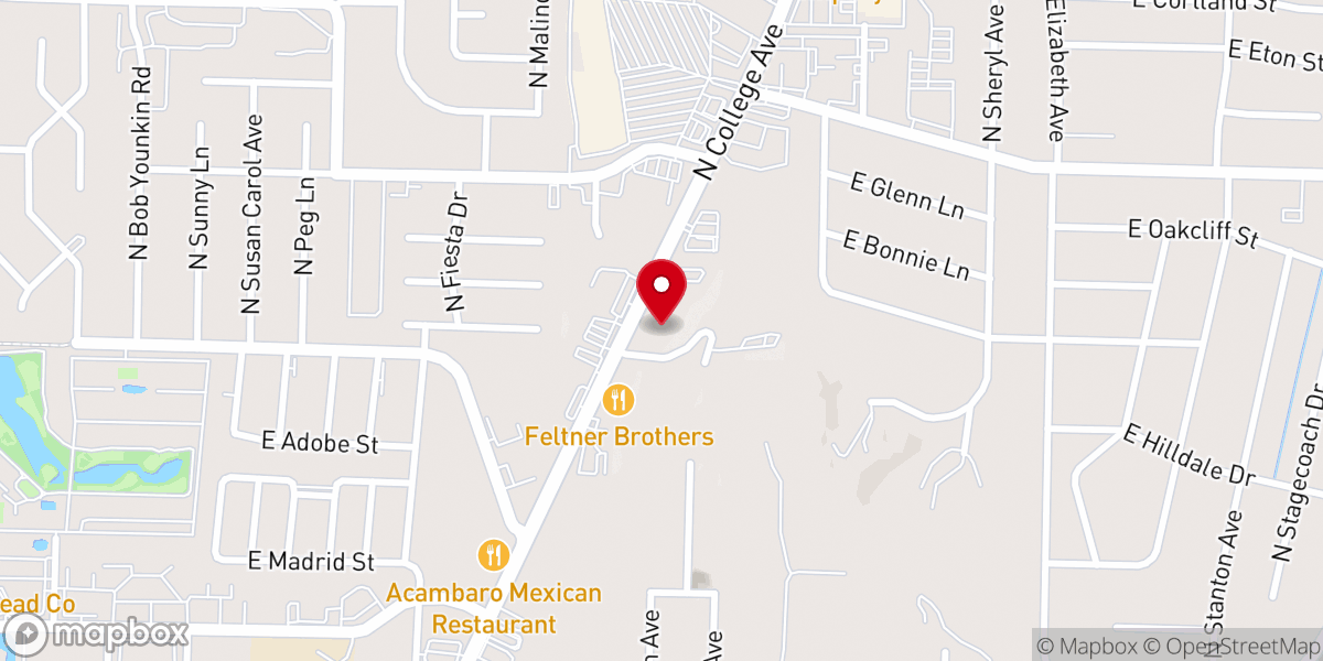 Map showing location of Fayetteville Prayer Room