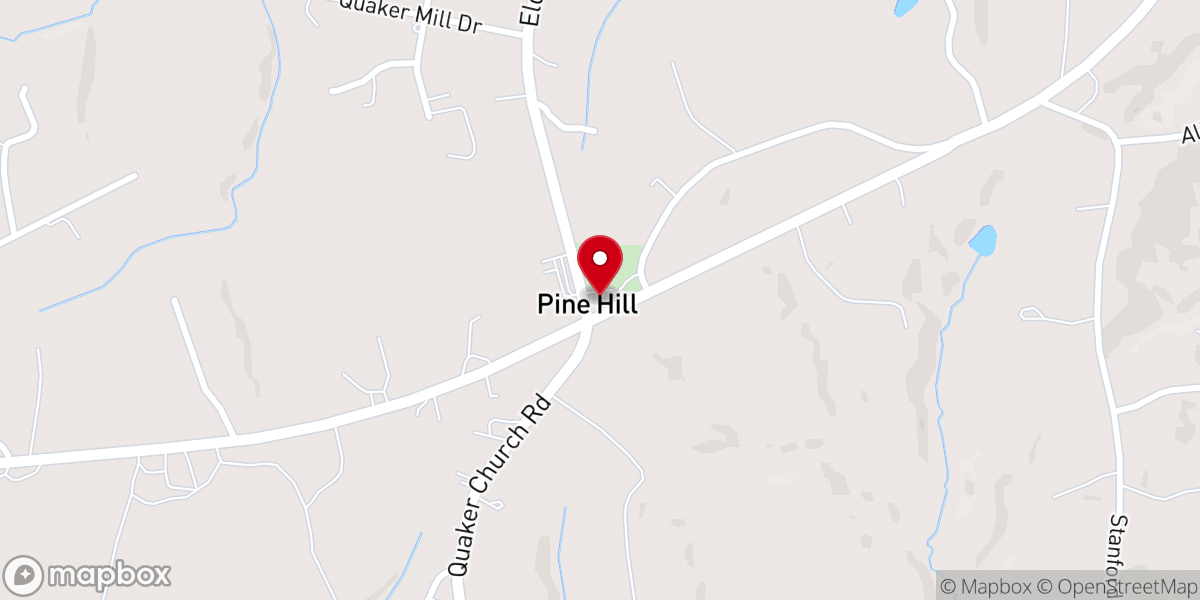Map showing location of Pine Hill Friends Meeting