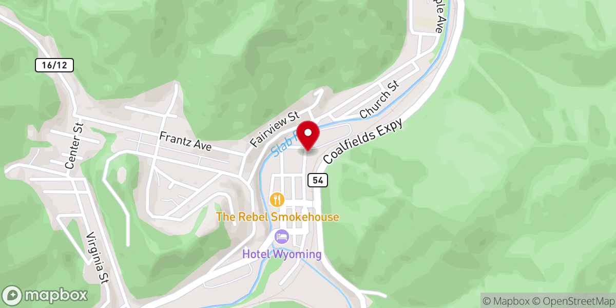 Map showing location of Second Street Station