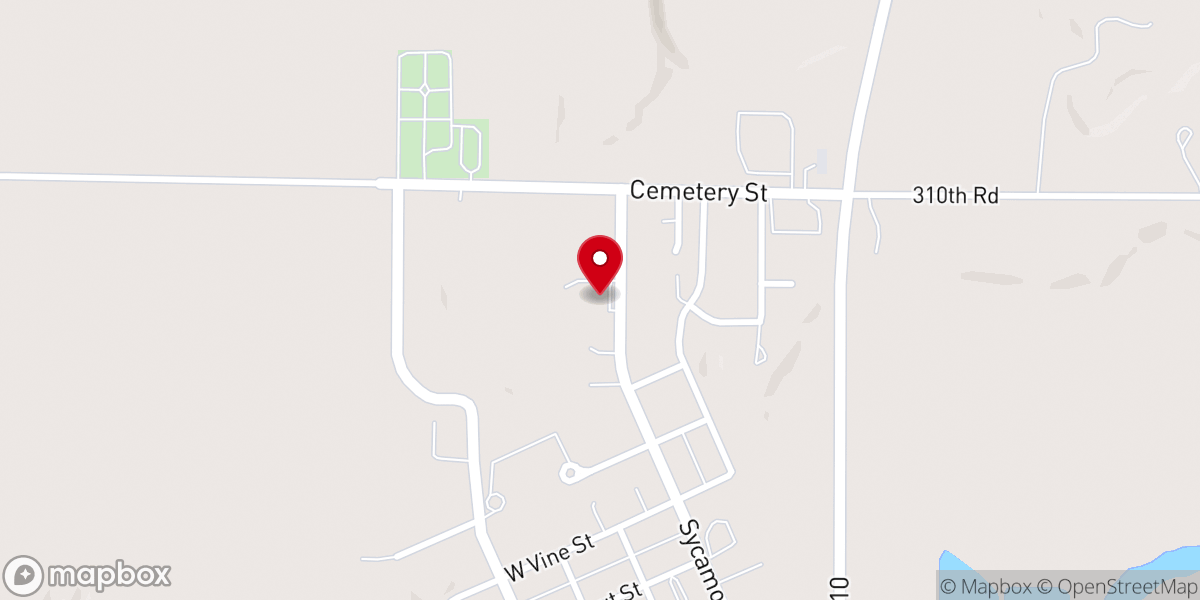 Map showing location of Pleasanton United Methodist Church
