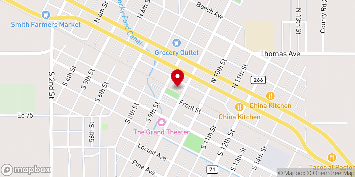 Map showing location of Care and Share - Food Pantry