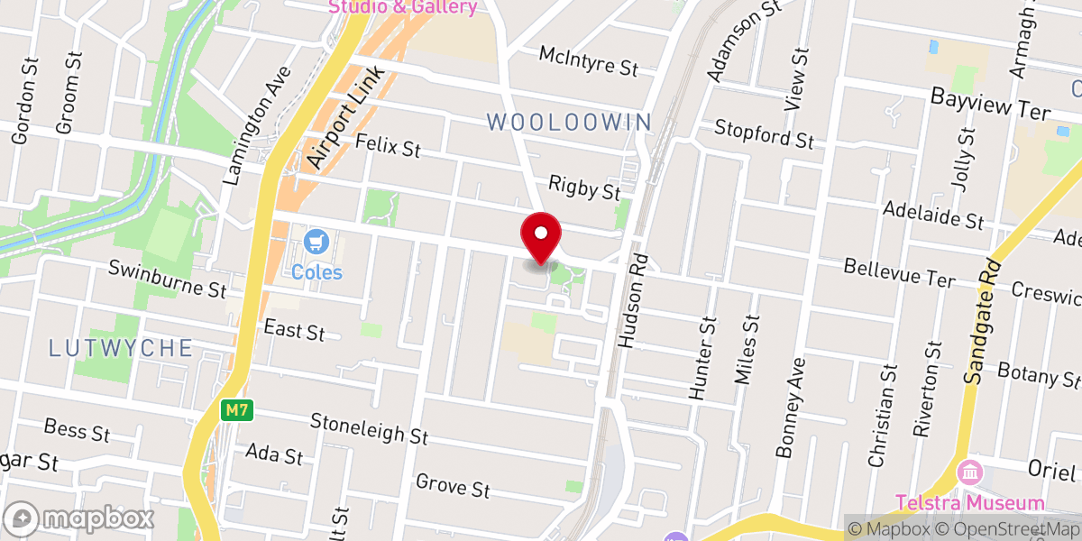 Map showing location of Holy Cross Catholic Parish