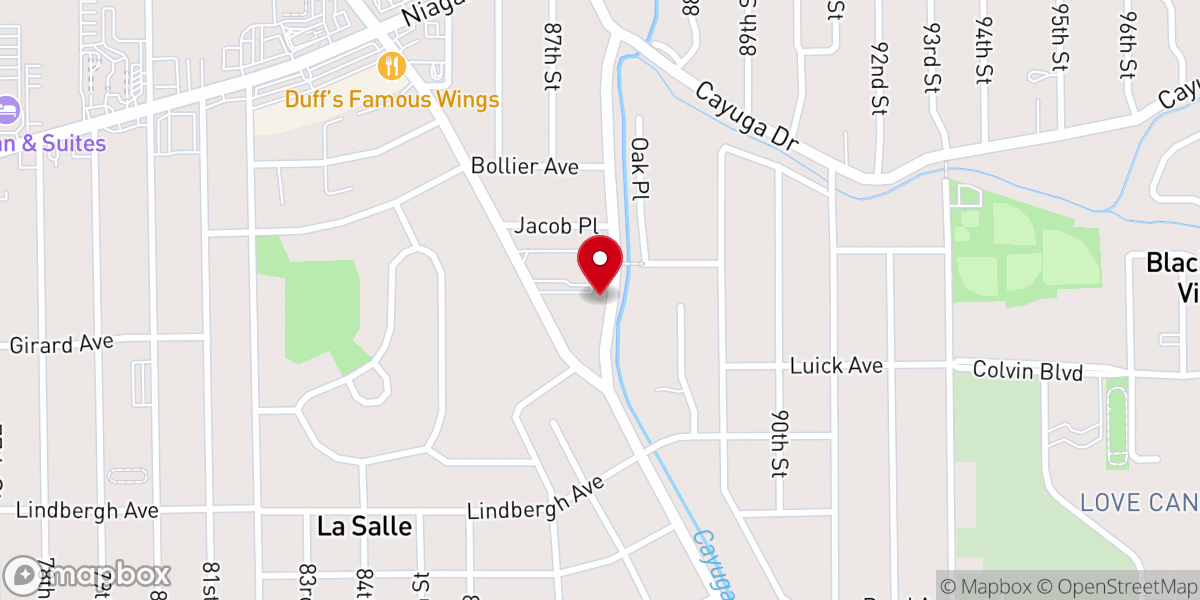 Map showing location of Prince of Peace Rectory
