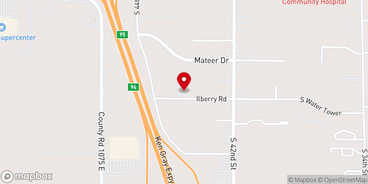 Map showing location of Mount Vernon Church of Christ