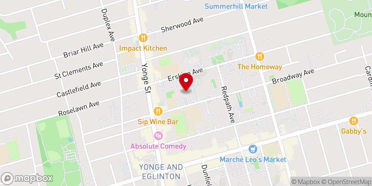 Map showing location of St. Monica's Catholic Church