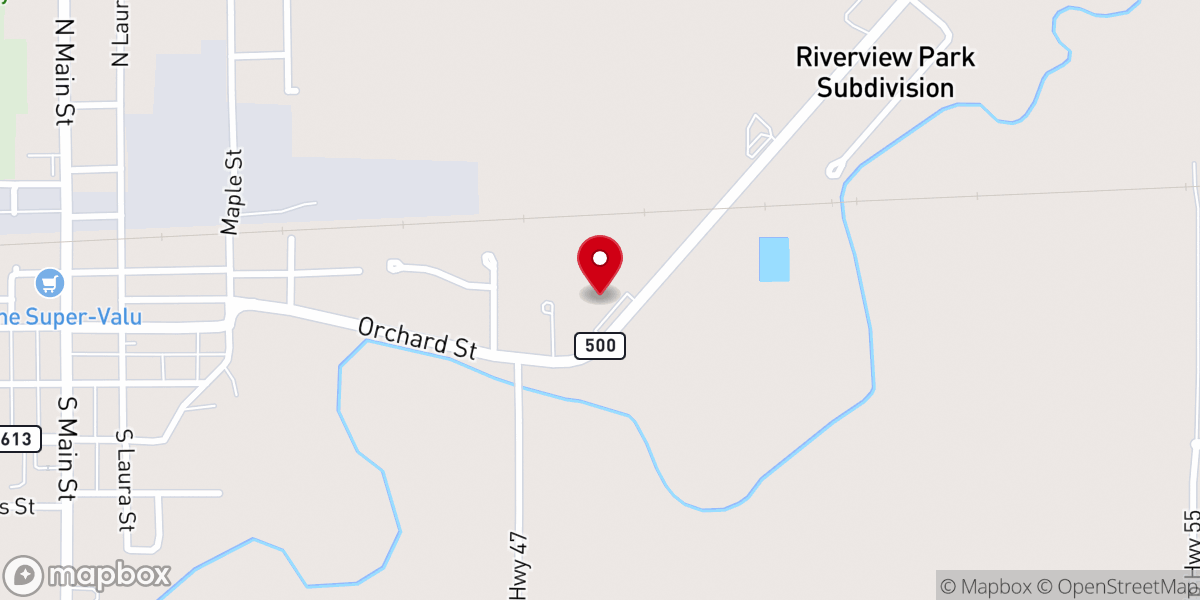 Map showing location of Payne Church of Nazarene