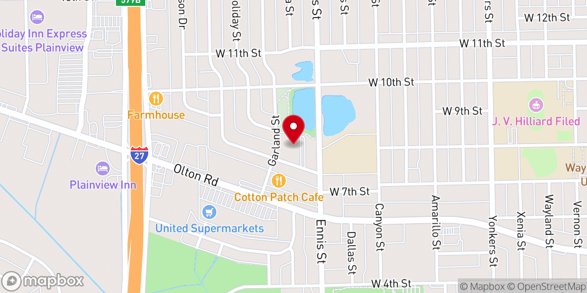 Map showing location of Garland Street Church of Christ