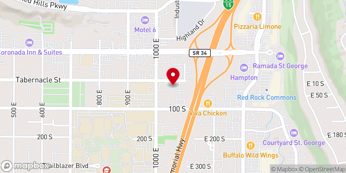 Map showing location of New Life Christian Center