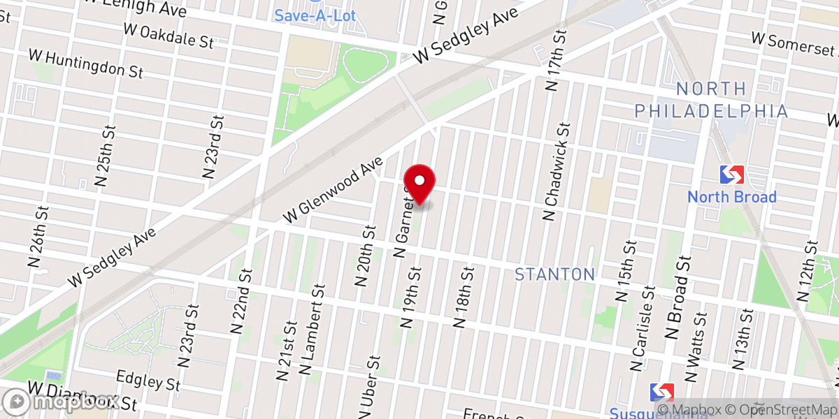 Map showing location of Praise the Living God Holiness Church Inc