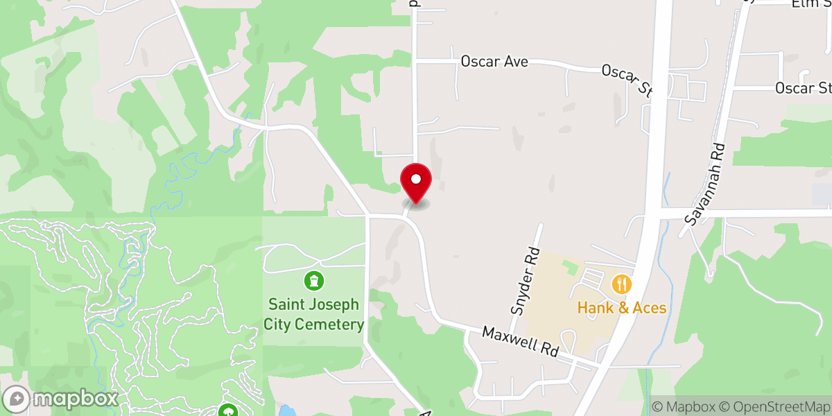 Map showing location of Maxwell Heights Church