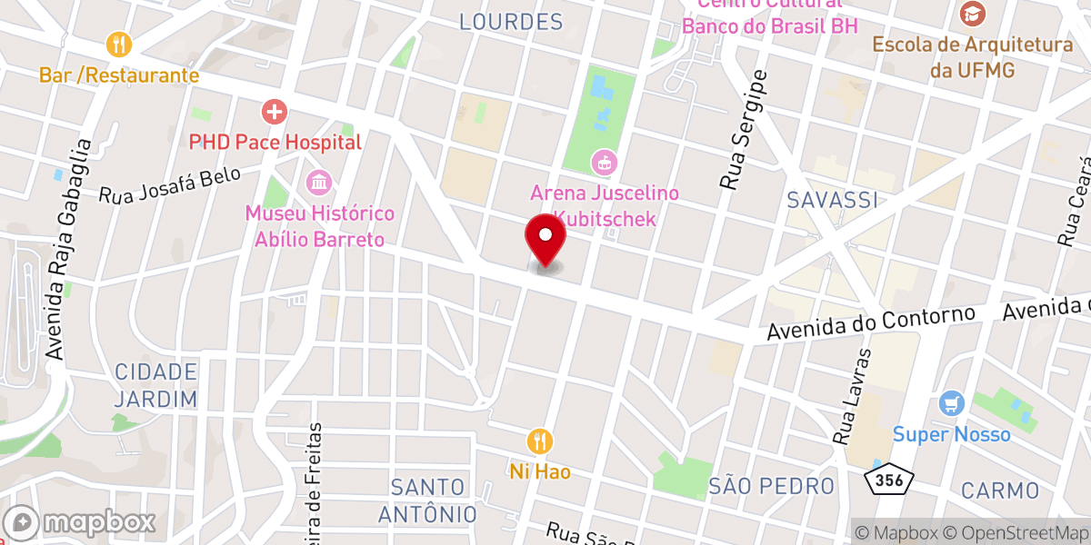 Map showing location of Paróquia Santo Antônio
