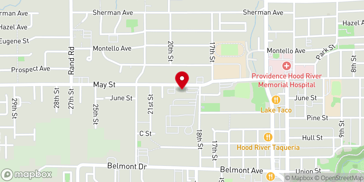 Map showing location of FamilySearch center
