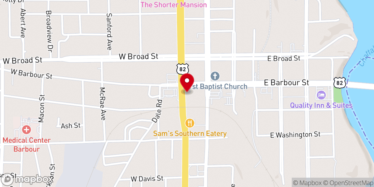 Map showing location of Street Memorial United Methodist Church