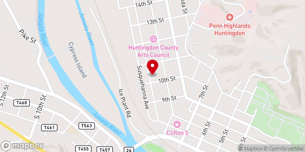 Map showing location of Congregation Agudath Achim