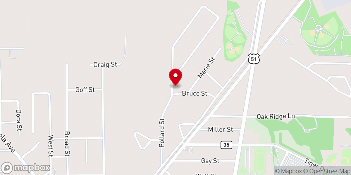 Map showing location of Roy Wilson Ministries