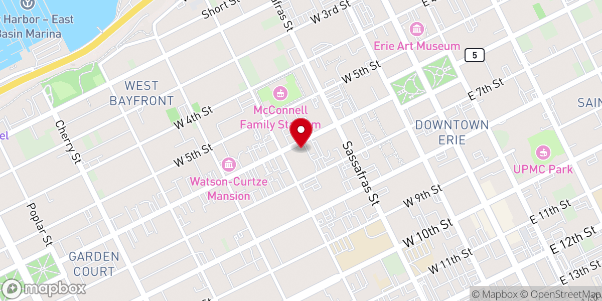 Map showing location of First Presbyterian Church of the Covenant
