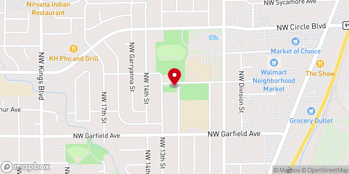 Map showing location of Calvin Community Garden