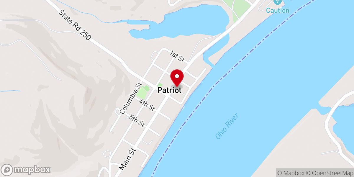 Map showing location of Patriot Baptist Church
