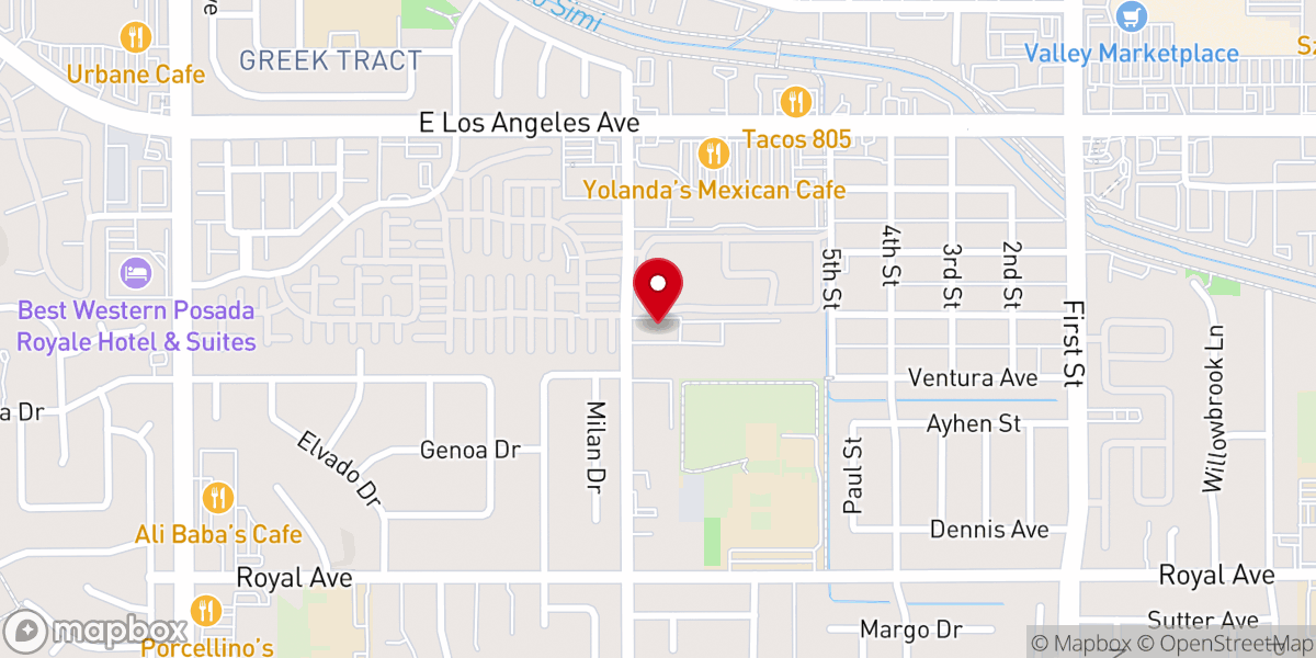 Map showing location of Blessed Hope Chapel