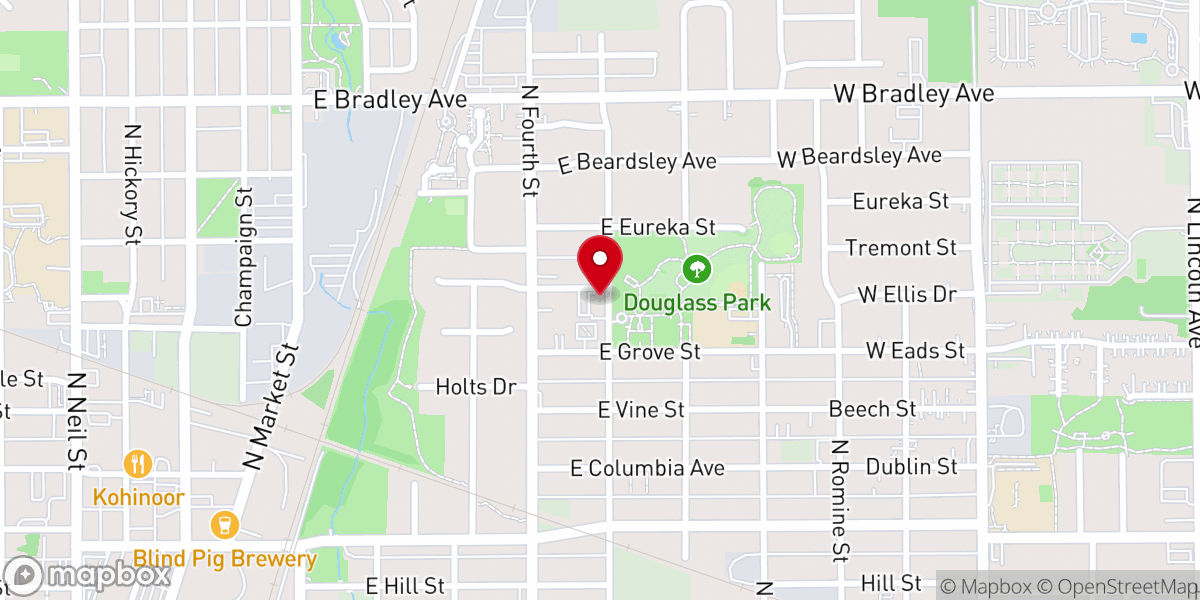 Map showing location of St Luke C.M.E. Church