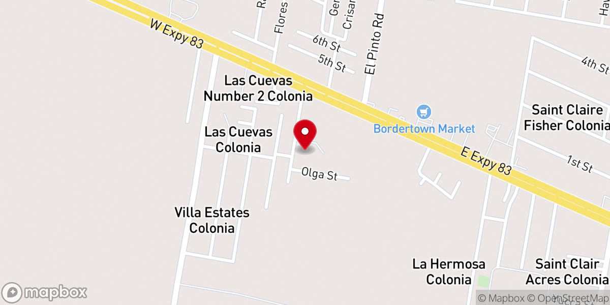 Map showing location of Primera Iglesia Bautista Sullivan