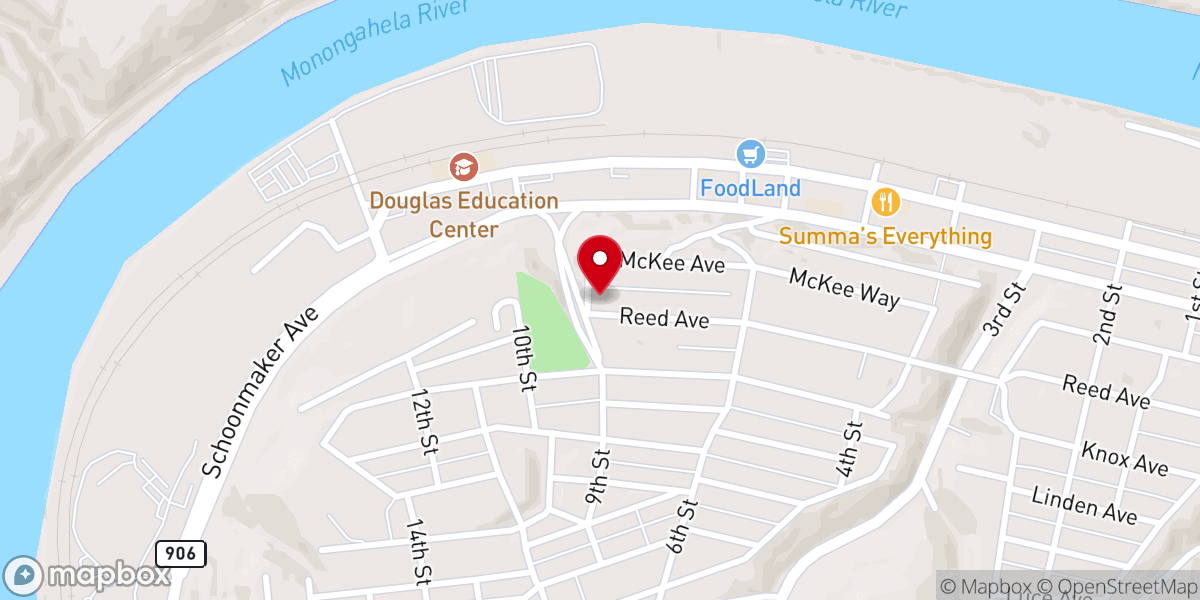 Map showing location of Wayman Quinn Chapel A.M.E. Church