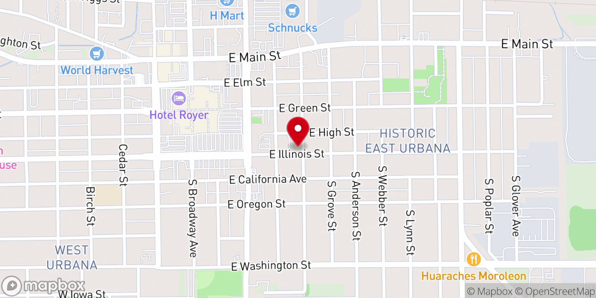 Map showing location of Rising Hope Church