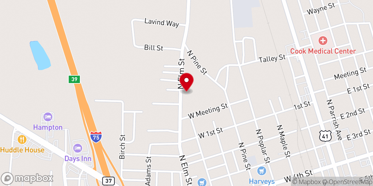 Map showing location of Miracle Temple