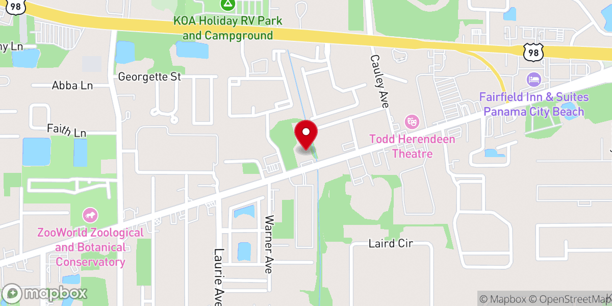Map showing location of Oasis Worship Center