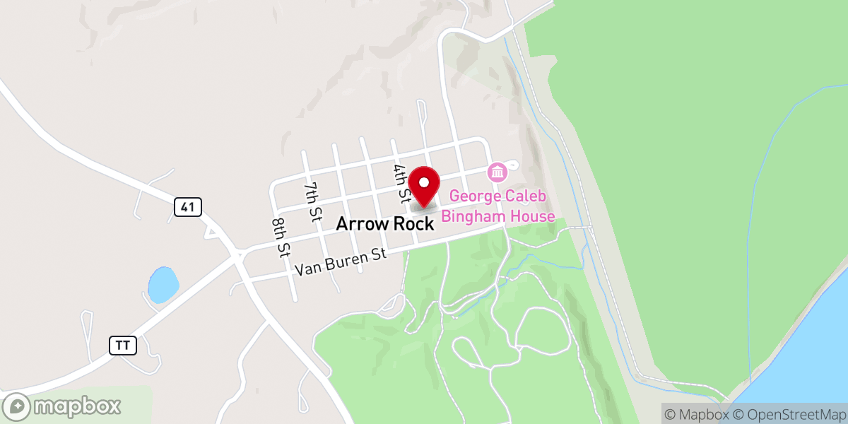 Map showing location of Arrow Rock Historic District