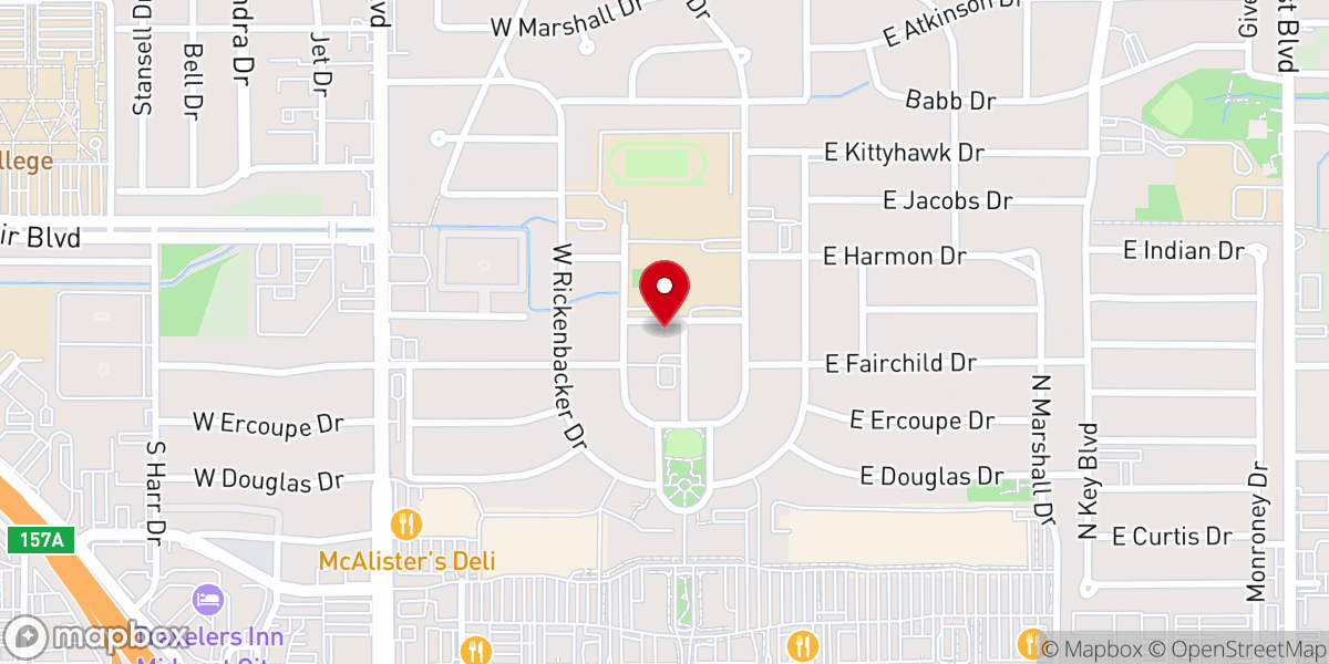Map showing location of Wickline United Methodist Church