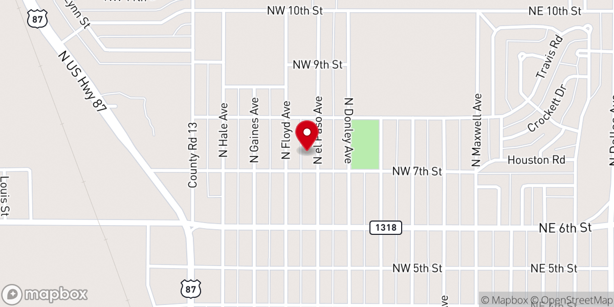 Map showing location of Calvary Church