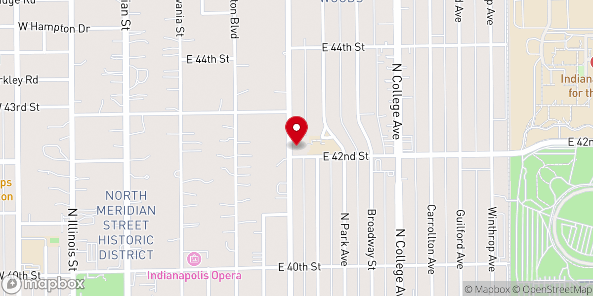 Map showing location of Saint Joan of Arc Catholic Church