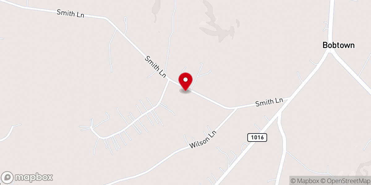 Map showing location of New Liberty Baptist Church