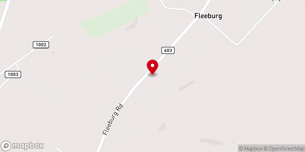 Map showing location of Oak Grove Church