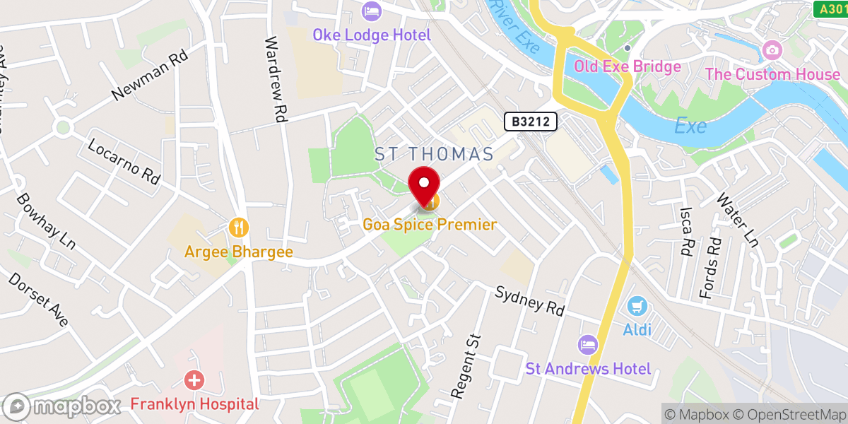 Map showing location of St Thomas the Apostle Church