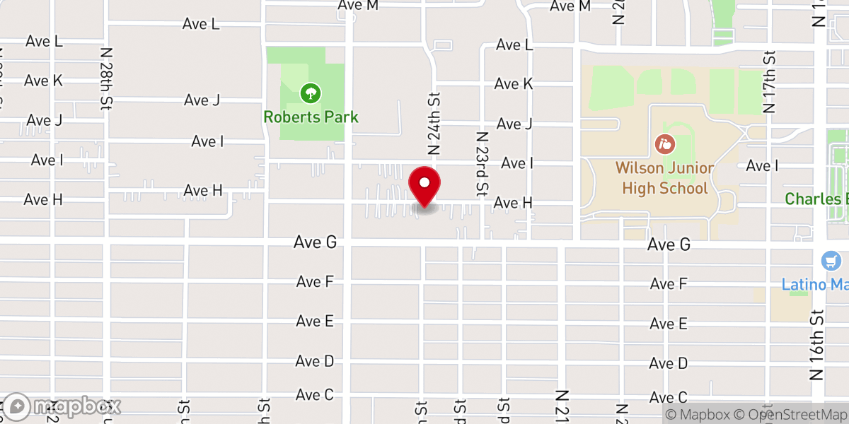 Map showing location of Council Bluffs Community Church
