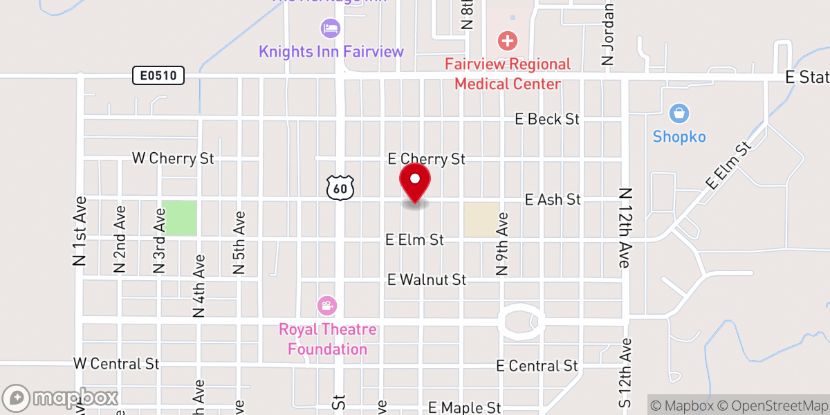 Map showing location of Church of God 7th Day