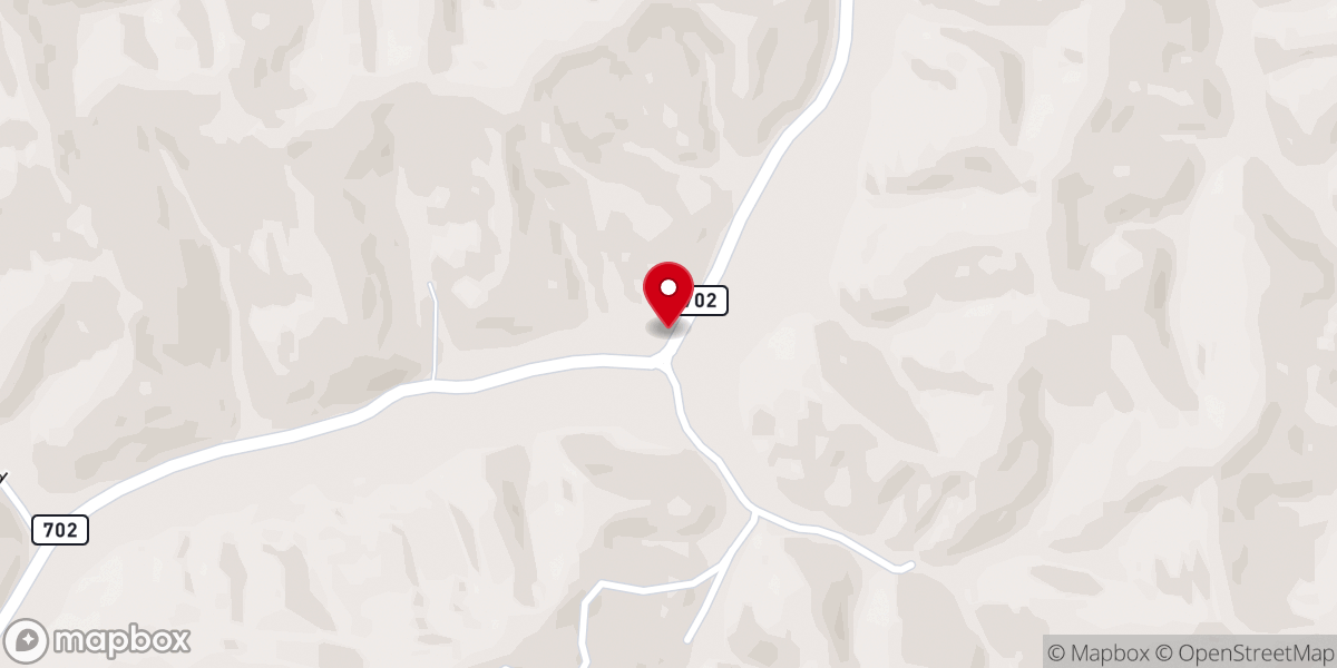 Map showing location of Neal Howard Creek Church