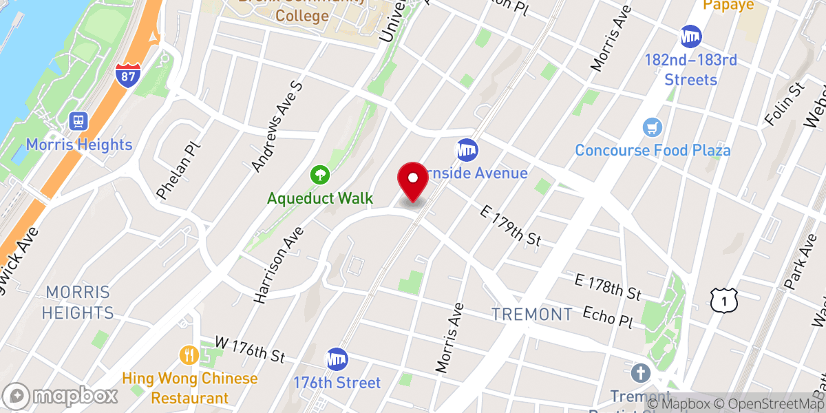 Map showing location of True Gospel Tabernacle