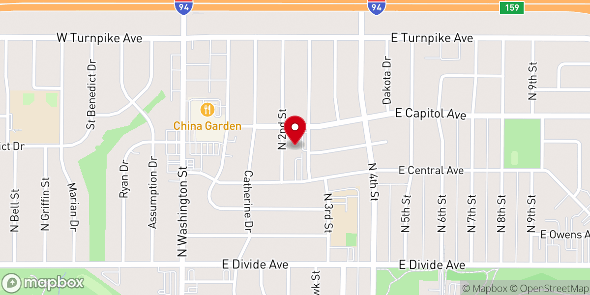 Map showing location of Corpus Christi Catholic Church