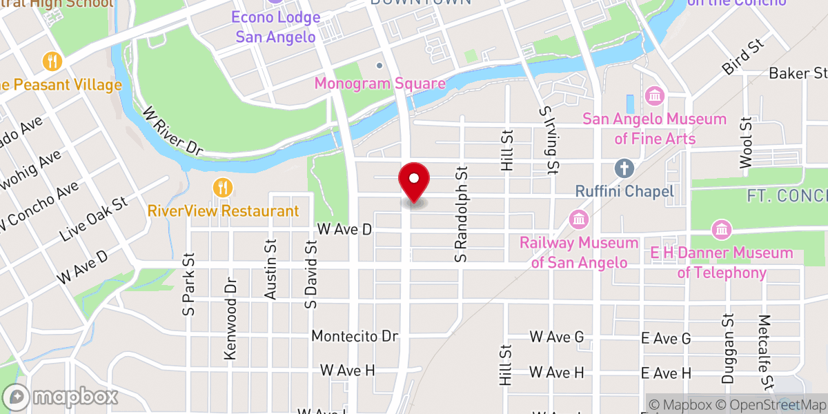 Map showing location of Christian House of Prayer